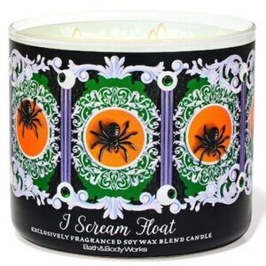 Bath & Body Works I Scream Float 3- Wick Candle with Green and Orange